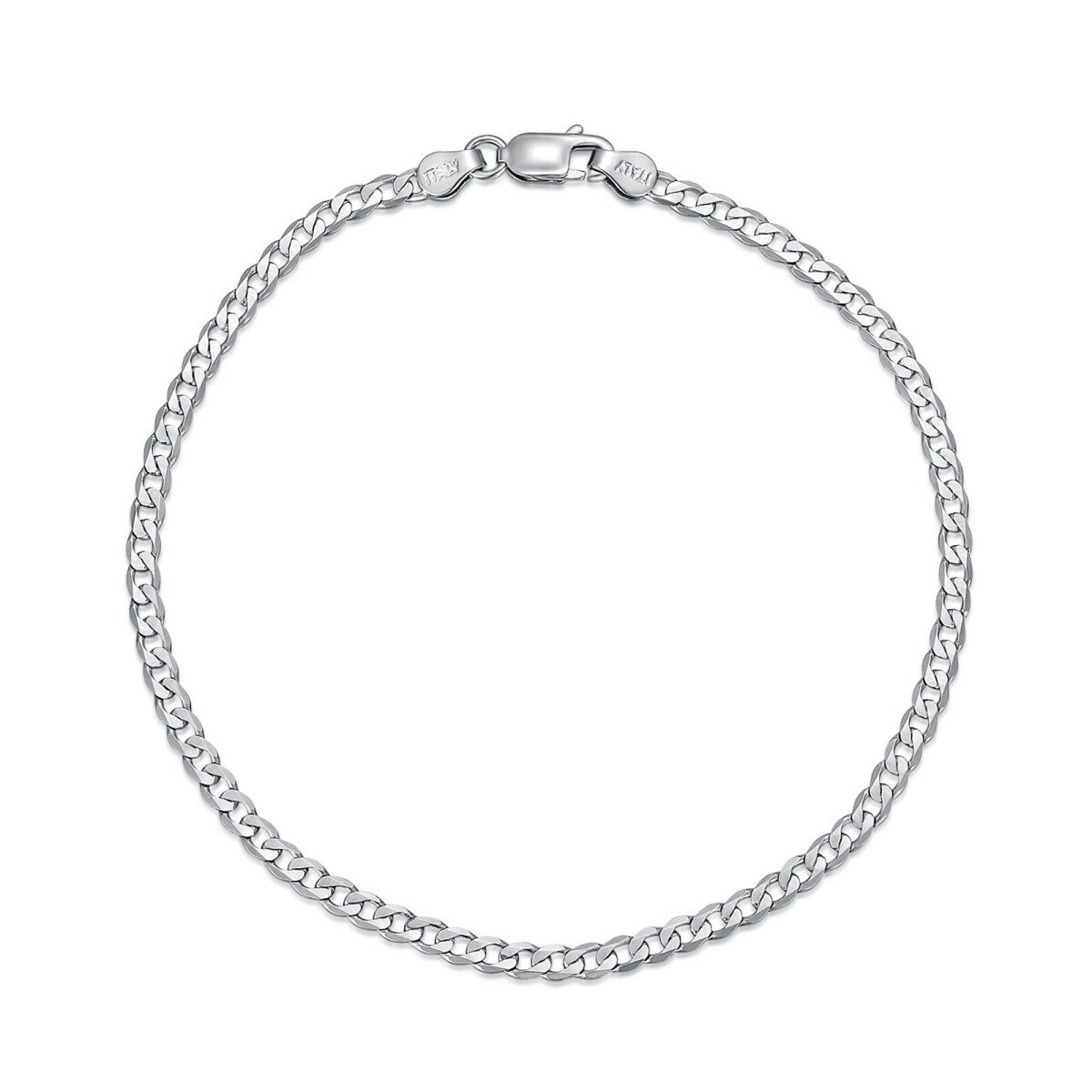 Sterling Silver Curb Link Bracelet-1