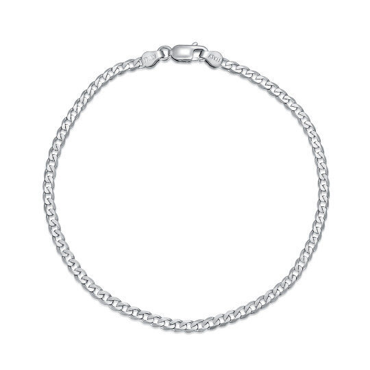 Bracciale a catena con maglie in argento sterling