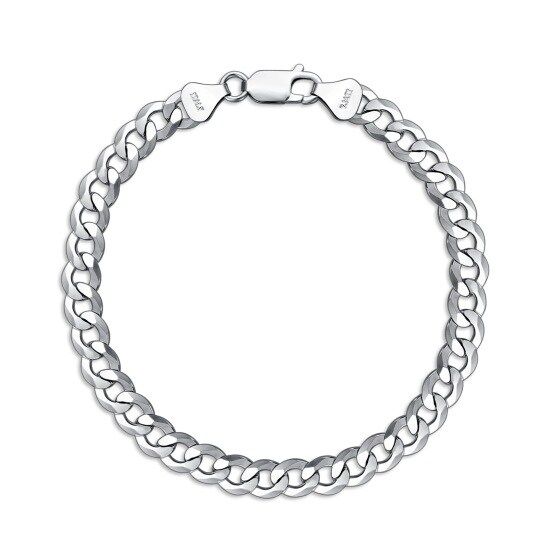 Bracciale a catena con maglie in argento sterling