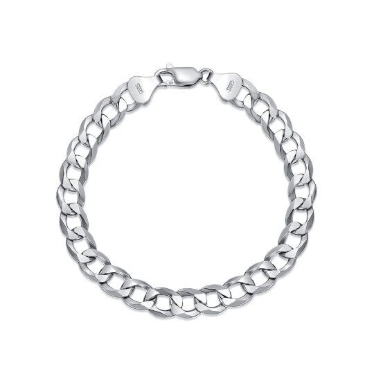 Bracciale a catena con maglie in argento sterling