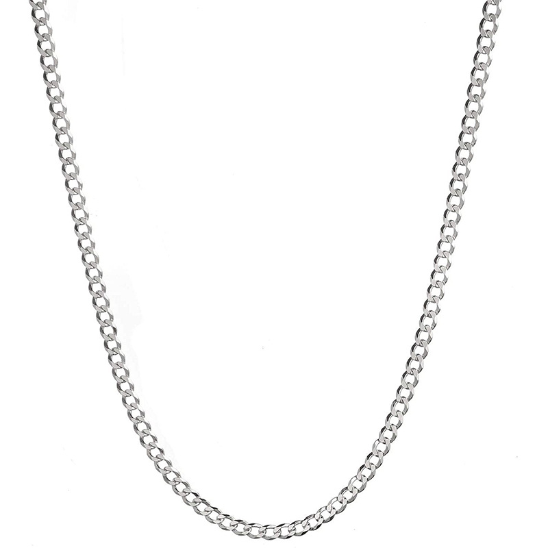 Sterling Silber Curb Link Kette Halskette