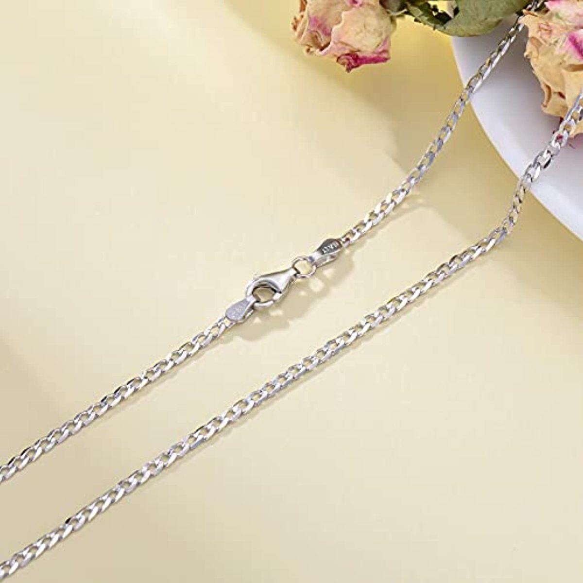 Collier à maillons en argent sterling -3