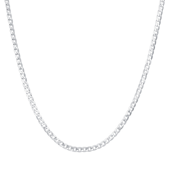 Sterling Silver Curb Link Chain Necklace