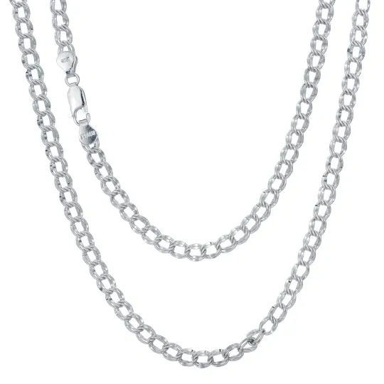 Sterling Silber Curb Link Kette Halskette