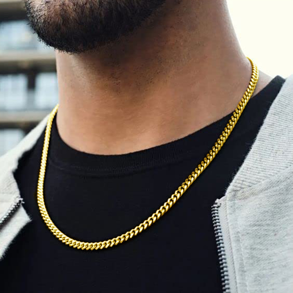 Sterling Silver Curb Link Chain Necklace-2