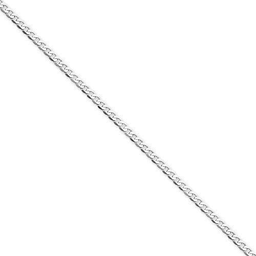 Sterling Silver Curb Link Chain Necklace-3