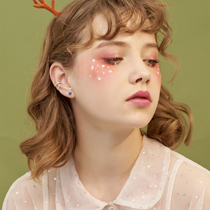 Sterling Silver Abalone Shellfish Owl Stud Earrings-3