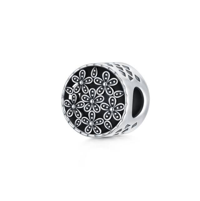 Charm a forma di margherita in argento sterling-3