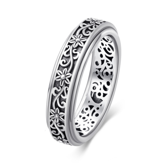 Bague tournante Daisy Ivy en argent sterling