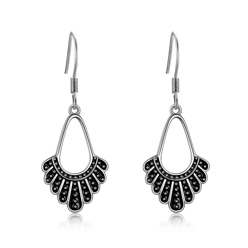 Sterling Silver Ginsberg Collar Drop Earrings-1