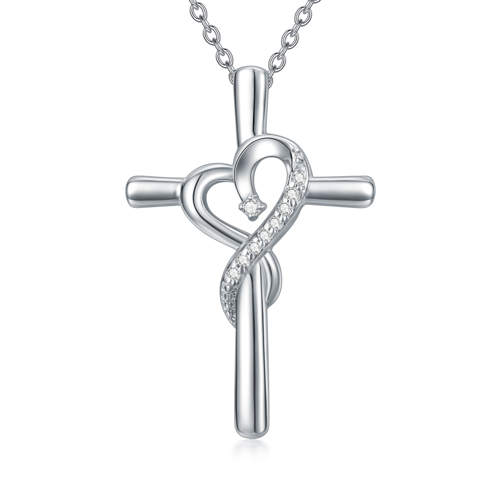 Sterling Silver Dia… - image