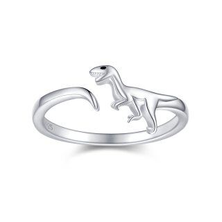 Sterling Silver Dinosaur Open Ring-2