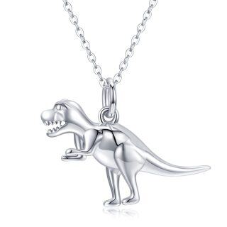 Sterling Silver Dinosaur Pendant Necklace for Women-24