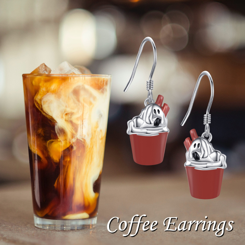 أقراط متدلية من الفضة الإسترلينية على شكل كلب للنساء-6