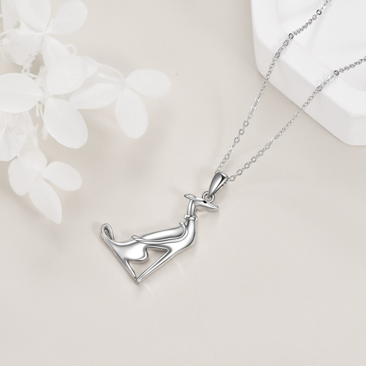 Collier avec pendentif en argent sterling en forme de chien-4