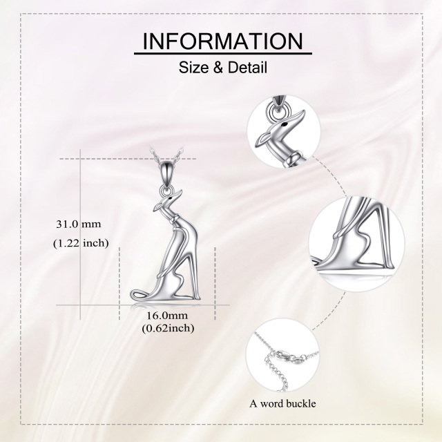 Halskette mit Hundeanhänger aus Sterlingsilber-5