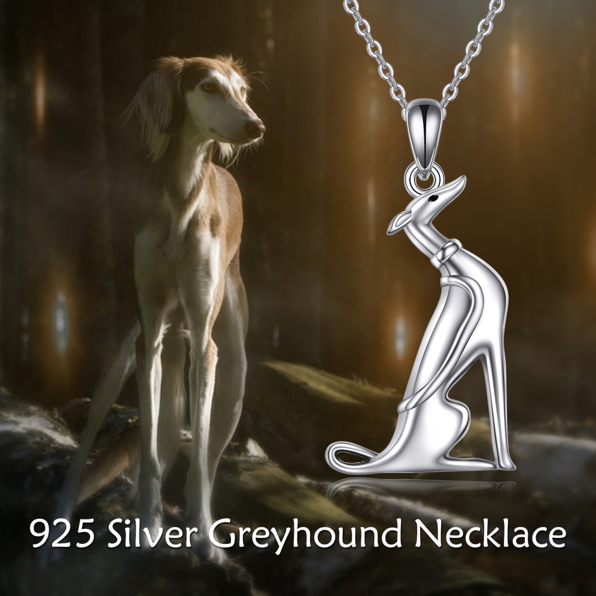 Collier avec pendentif en argent sterling en forme de chien-6