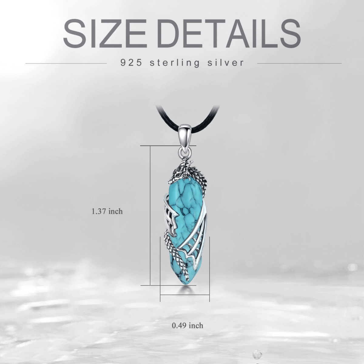 Sterling Zilveren Draak & Kogel Kristal Hanger Collier-3