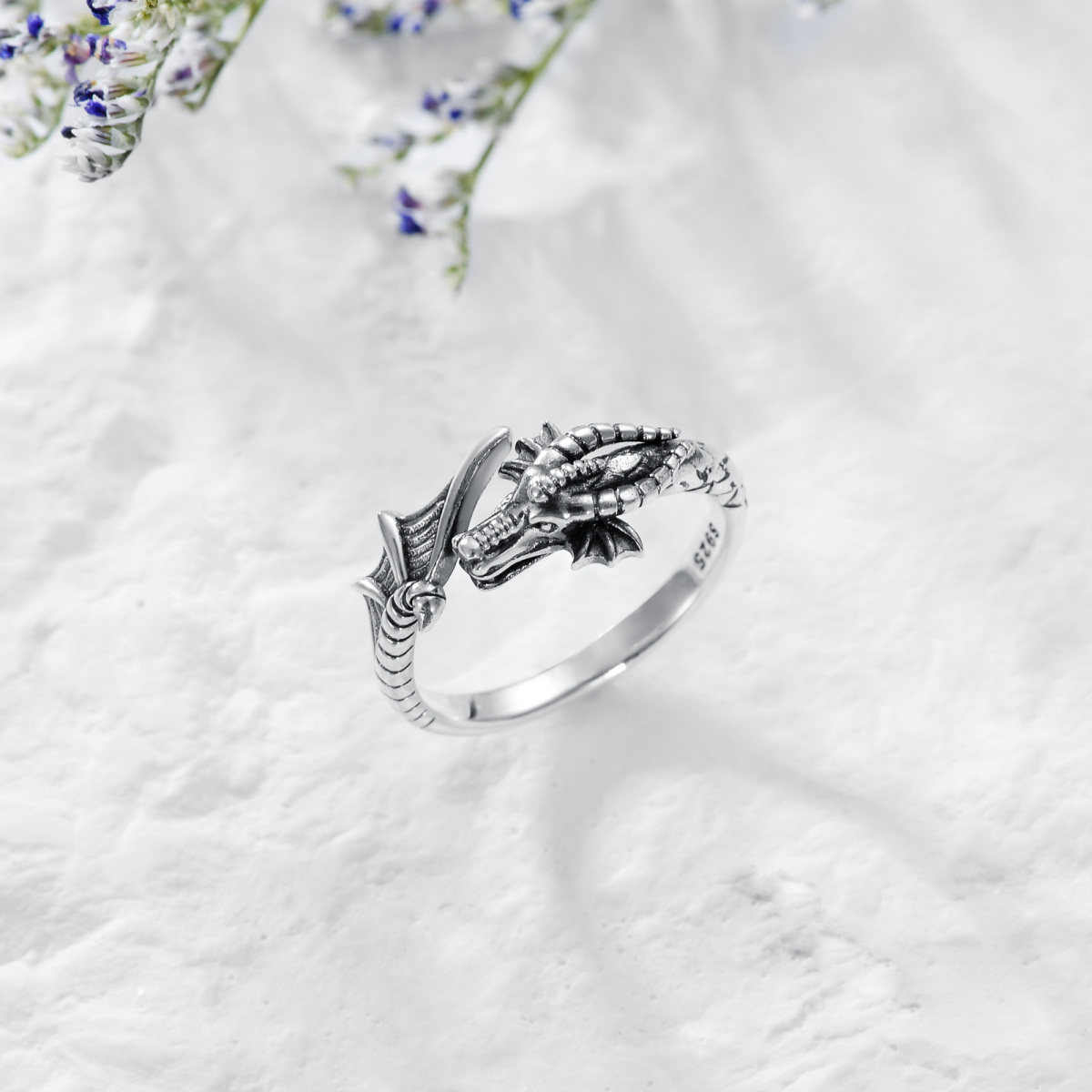 Sterling Silver Dragon Ring-5