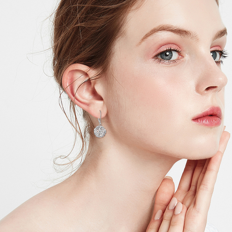 أقراط نسائية من الفضة الإسترلينية بتصميم يعسوب مزين بأحجار الزركونيا المكعبة مع زخارف كروية وذراع خلفي-2