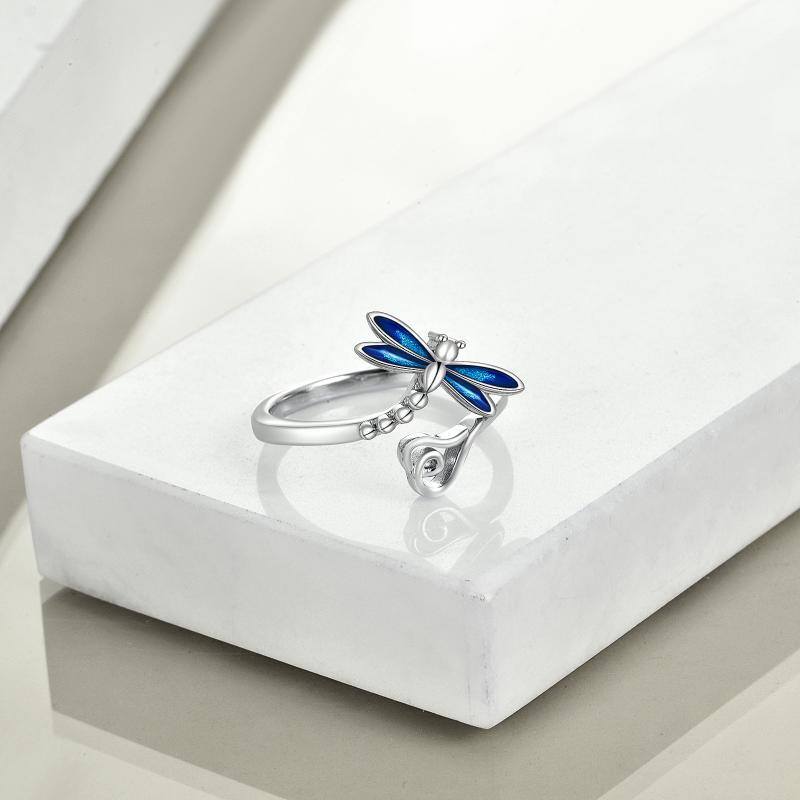 Sterling Silver Dragonfly Open Ring-4