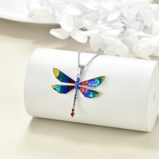 Sterling Silver Dragonfly Pendant Necklace-3