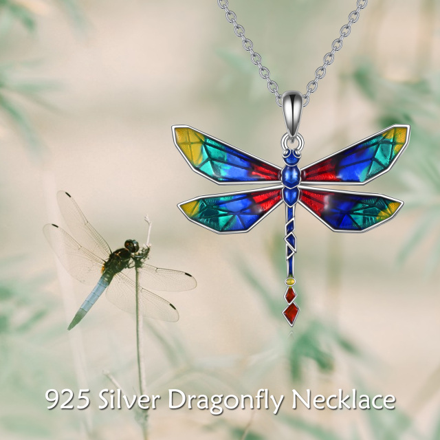 Sterling Silver Dragonfly Pendant Necklace-6