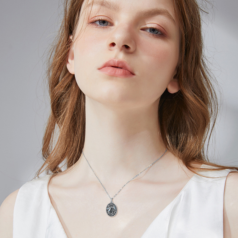 Collar urna libélula plata de ley circonita cúbica-2