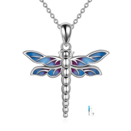 Sterling Silver Dragonfly Urn Necklace for Ashes