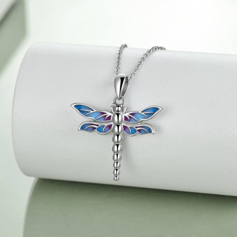 Sterling Silver Dragonfly Urn Necklace for Ashes-3