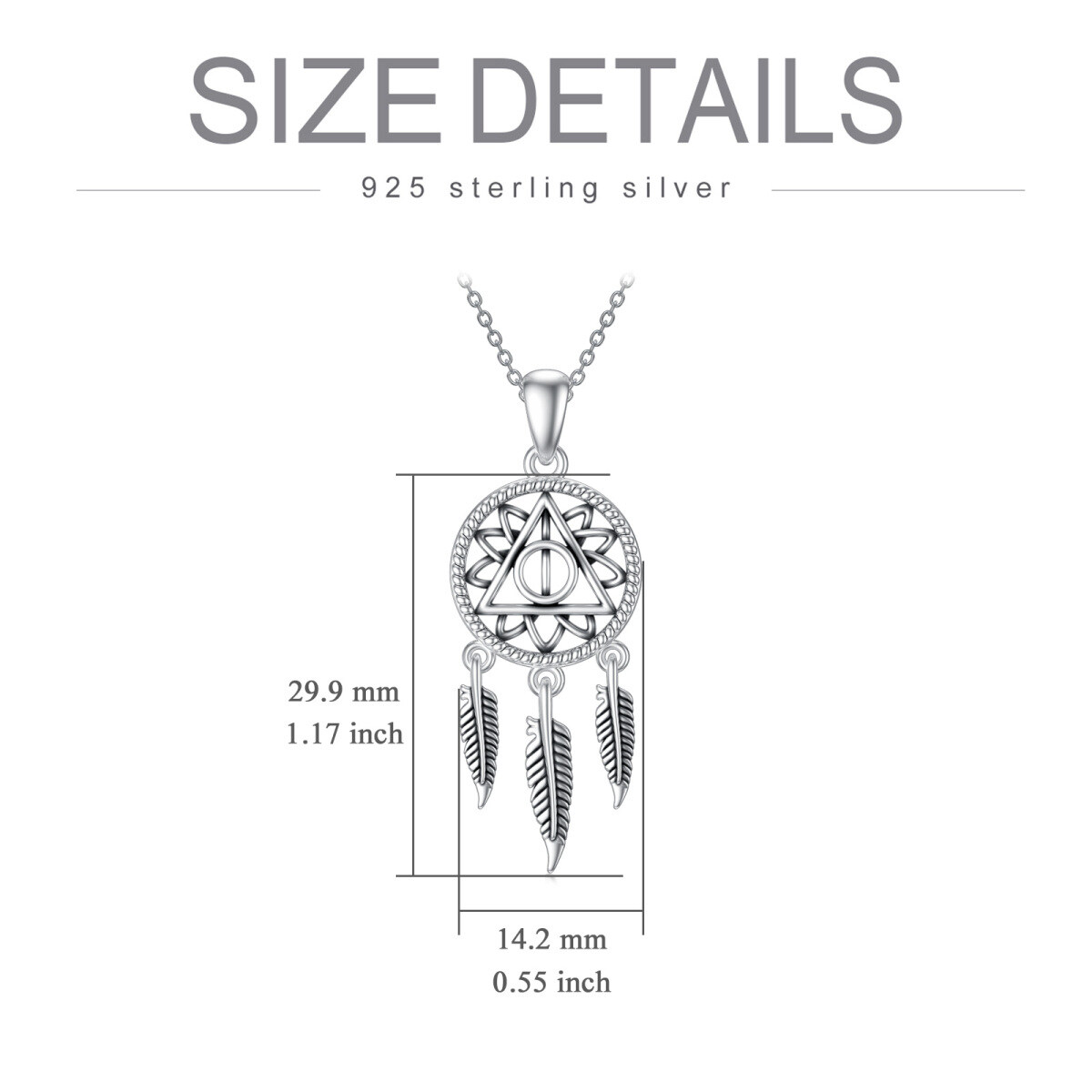 Collier pendentif attrape-rêves en argent sterling-3