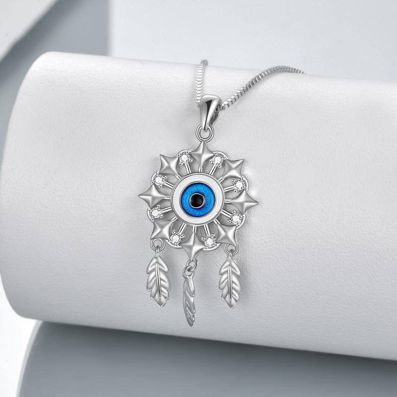 Collier pendentif attrape-rêves en argent sterling-3