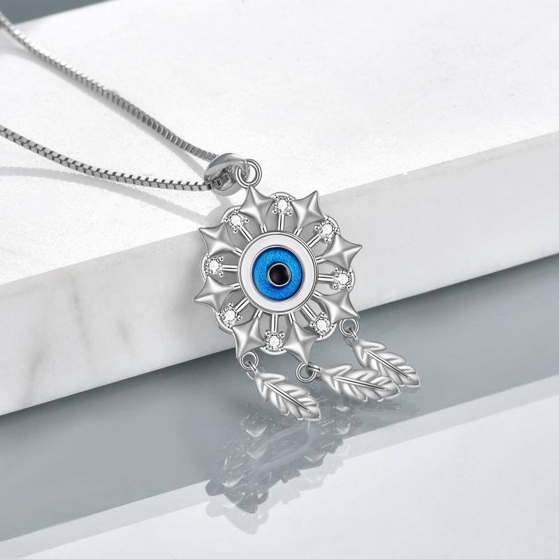 Collier pendentif attrape-rêves en argent sterling-4