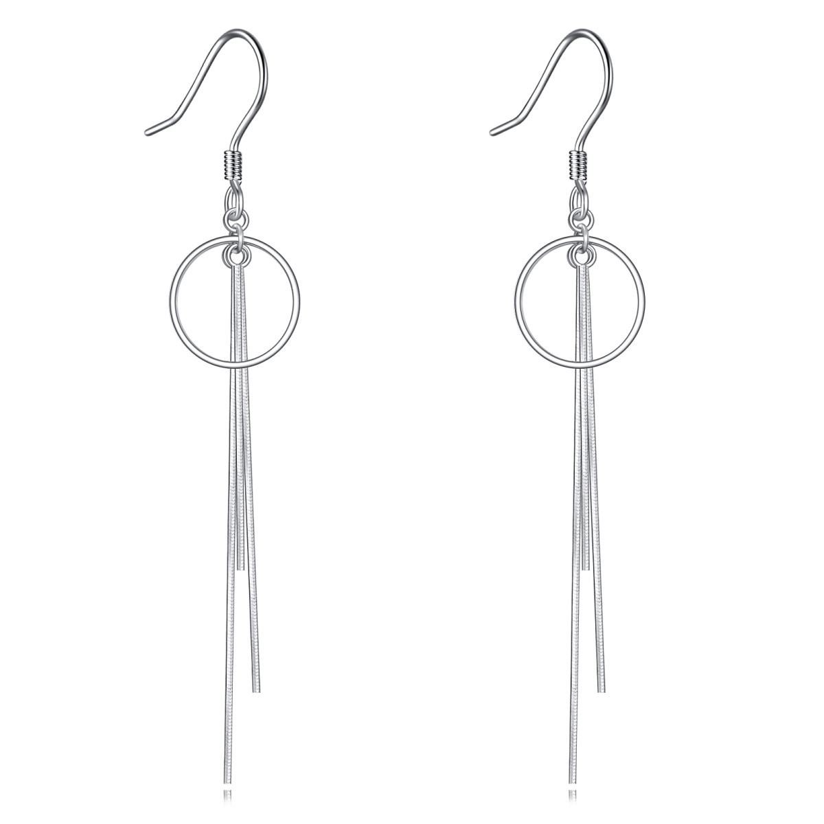 Sterling Silver Drop Earrings-1