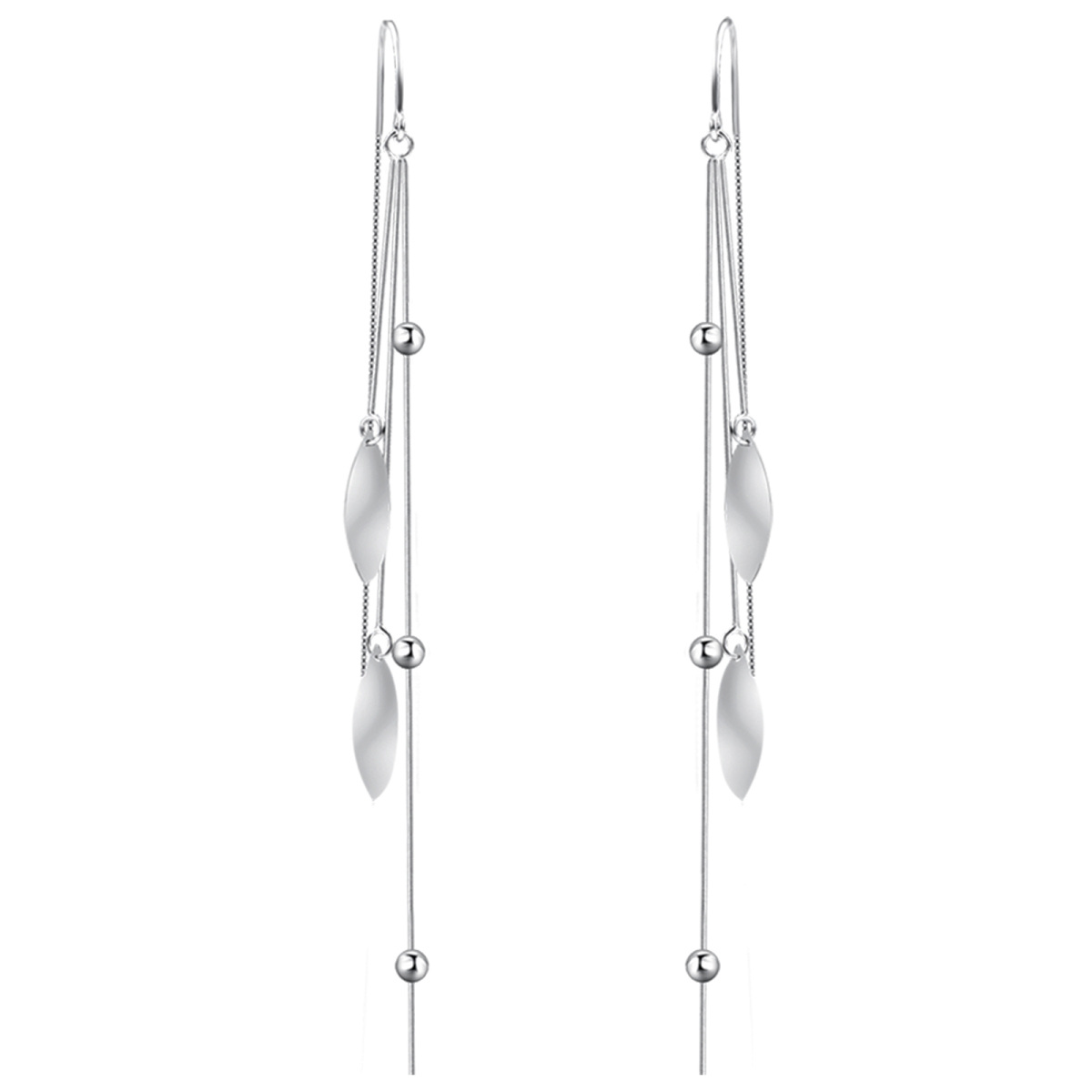 Sterling Silver Drop Earrings-1