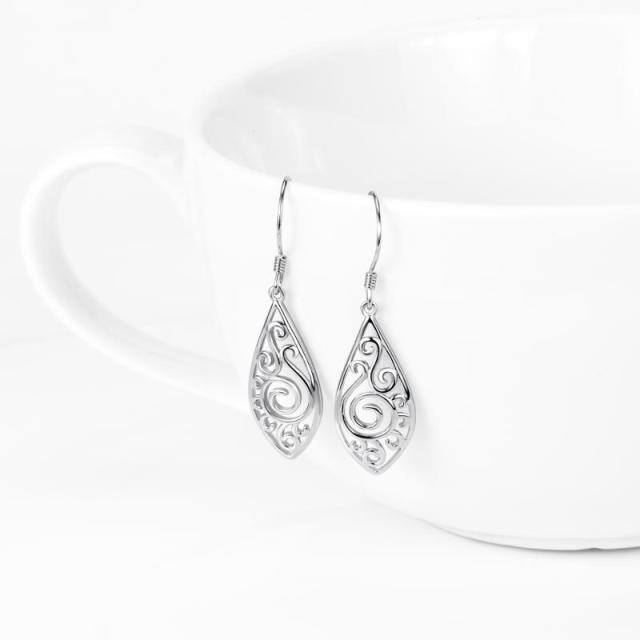 Sterling Silver Drop Earrings-3