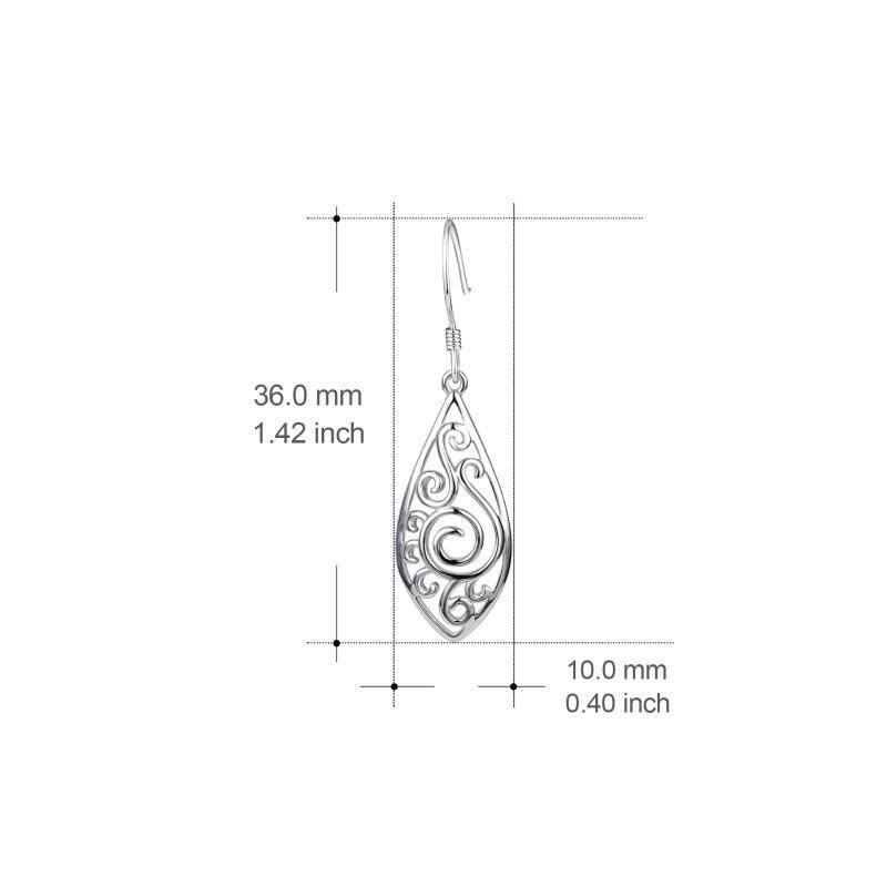 Pendants d'oreilles en argent sterling-5