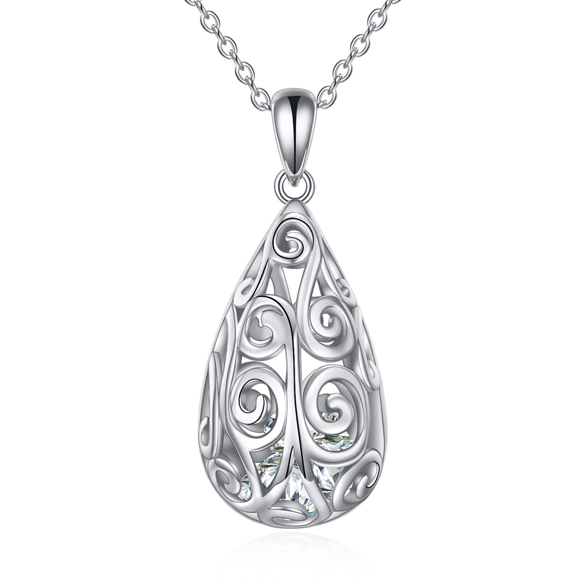 Collier en argent sterling avec pendentif en forme de goutte-1