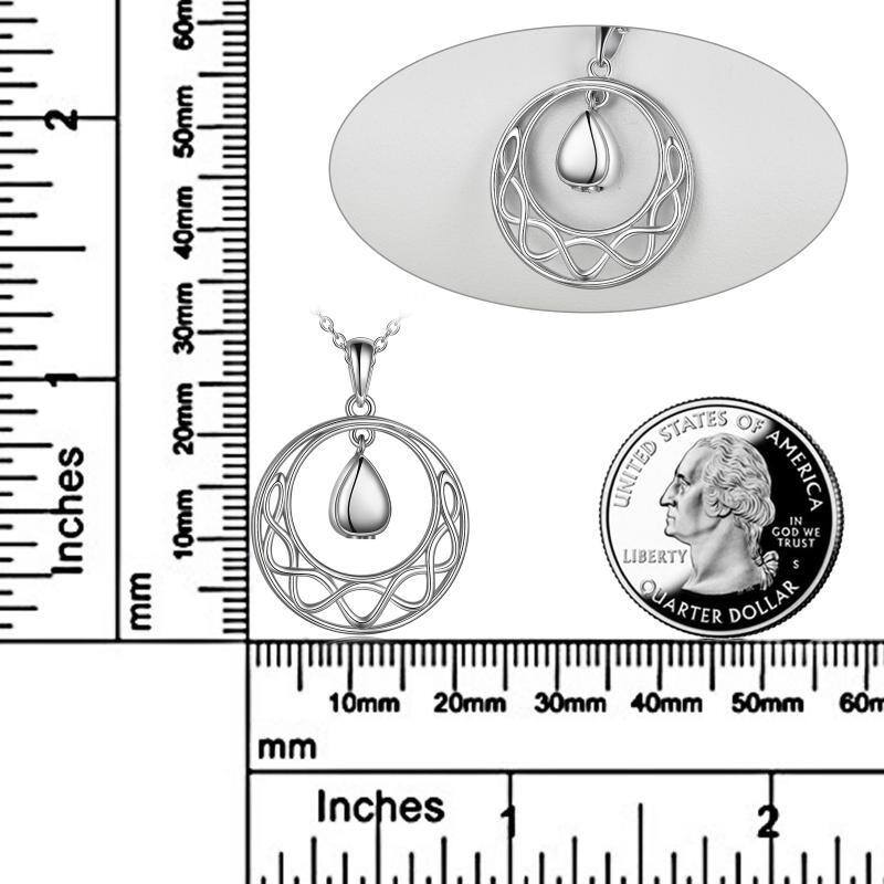 Urnenkette in Tropfenform aus Sterlingsilber für Asche-3