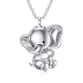 Sterling Silver Elephant Pendant Urn Necklace for Ashes-29