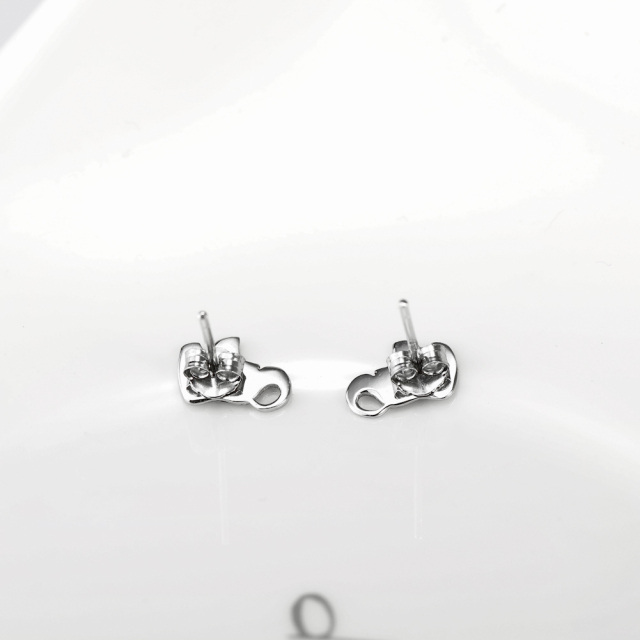 Boucles d'oreilles à tige en argent sterling en forme d'éléphant pour filles et femmes-4