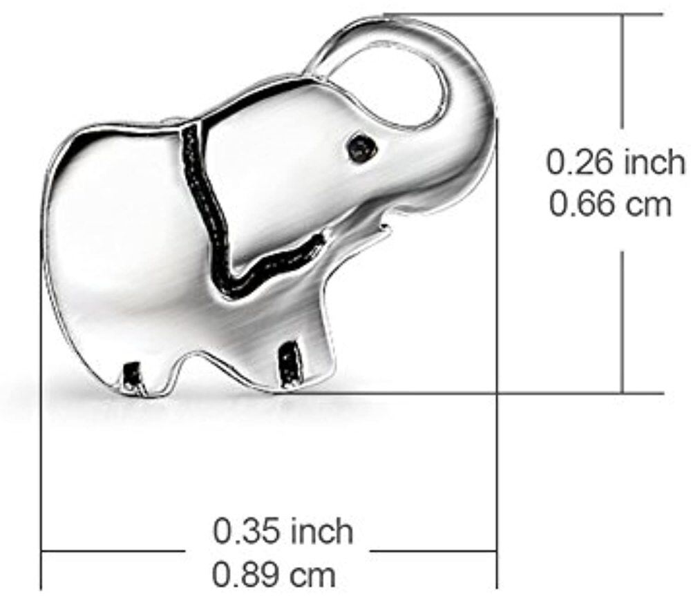 Sterling Silver Elephant Stud Earrings for Girls Women-6