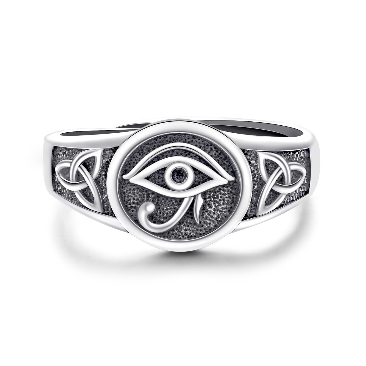 Bague en argent sterling avec œil d'Horus-1