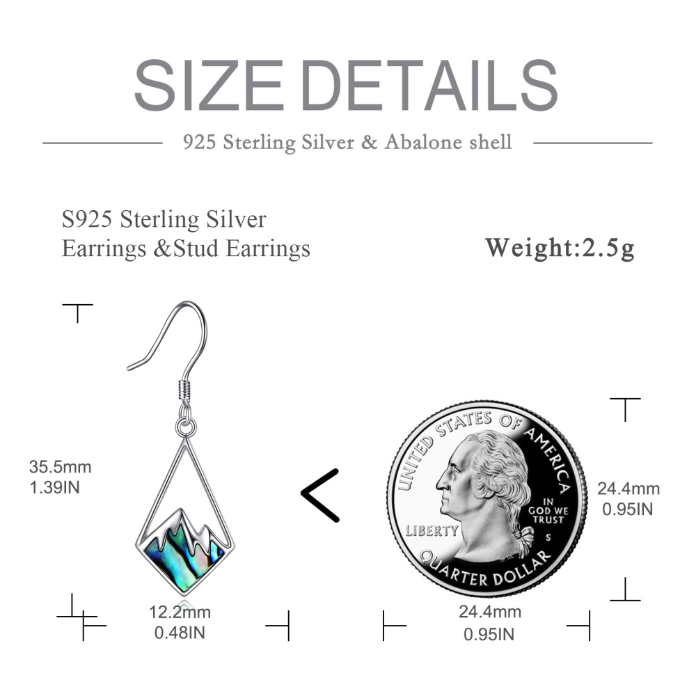 Orecchini in argento sterling Faith Mountain Mustard Seed Leverback Gioielli-5