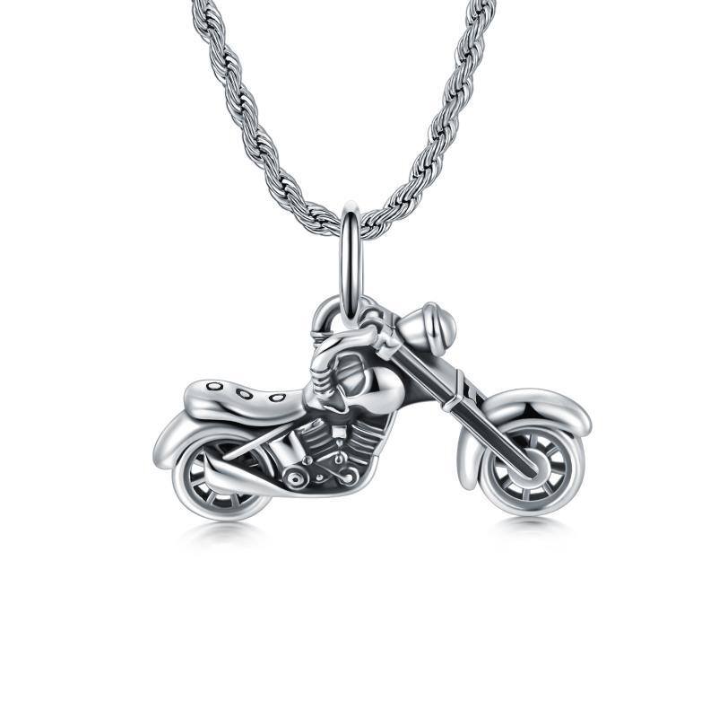 Collier pendentif père fils en argent sterling pour hommes-1