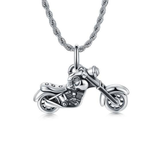 Sterling Silver Father & Son Pendant Necklace for Men