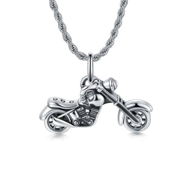 Sterling Silver Father & Son Pendant Necklace for Men-5