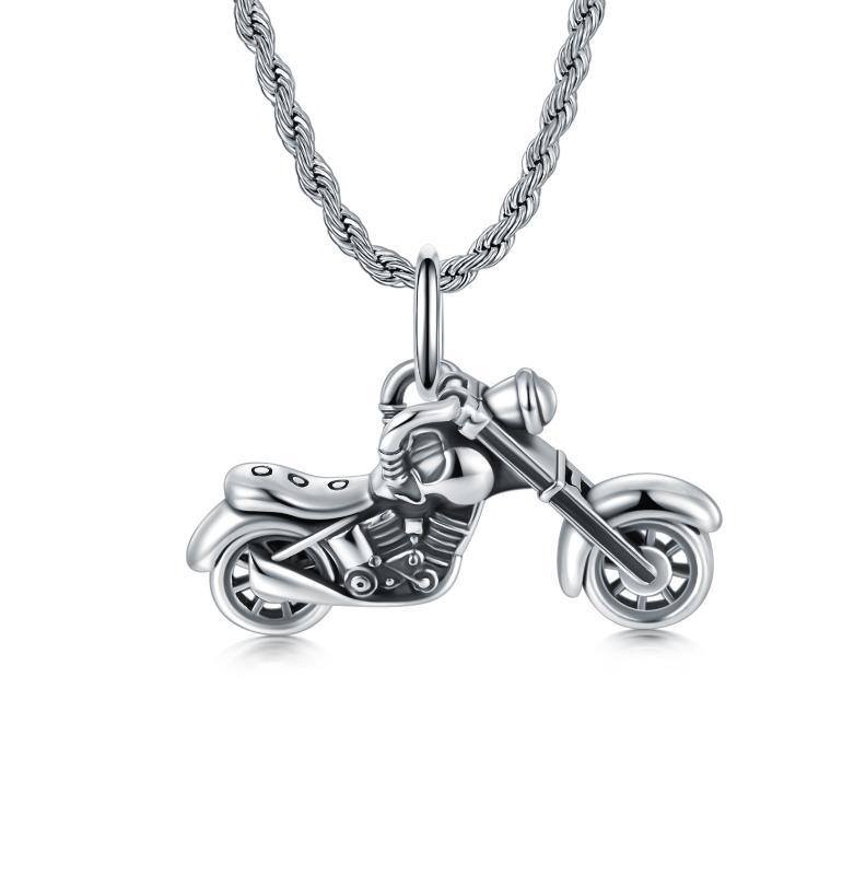 Sterling Silver Father & Son Pendant Necklace for Men-8