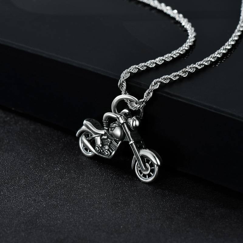 Collier pendentif père fils en argent sterling pour hommes-3