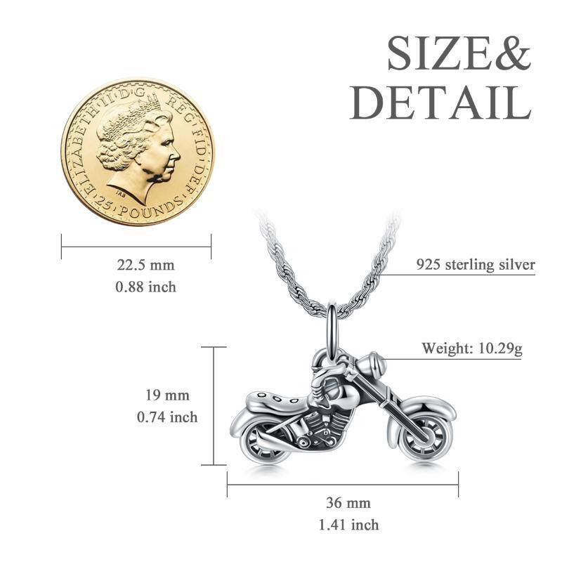 Collier pendentif père fils en argent sterling pour hommes-6